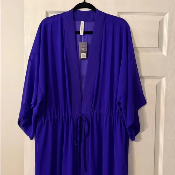 CACIQUE Vibrant Purple  Long Night Robes length 52” bust 50” brand new - Picture 5 of 8